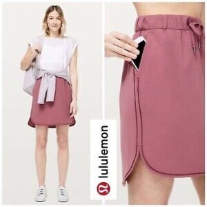 Lululemon On The Fly Skirt Woven Misty Merlot I 6